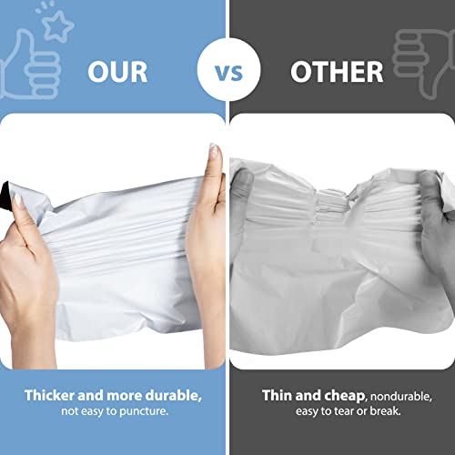 Image of Metronic Poly Mailers 12x15.5 300 Pcs, Medium Size Shipping Bags for Small Business Supplies,White Poly Mailer Bags for Clothing Packing Supplies, Strong Adhensive Shipping Mailing Envelopes Self Seal