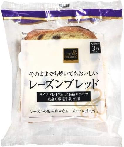 Amazon Co Jp ライフプレミアム そのままでも焼いてもおいしいレーズンブレッド 3枚入 食品 飲料 お酒