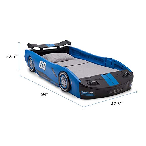 Delta Children Turbo Race Car Twin Bed, Blue #TOP7