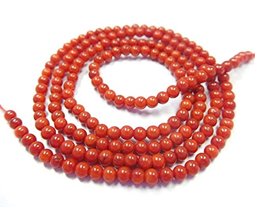 Perles rondes corail rouge naturel LKBEADS de qualité joaillerie