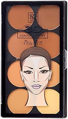 Ruby Kisses 3D Powder Contour Palette Medium Dark Define your cheekbones, perfect your nose, and sculpt your jawline