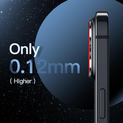 Image of JETech Camera Lens Protector for iPhone 14 Pro 6.1-Inch and iPhone 14 Pro Max 6.7-Inch, Full Coverage 9H Tempered Glass Ring Cover, Matte Metal Plate, Case Friendly, 1-Pack (Space Black)