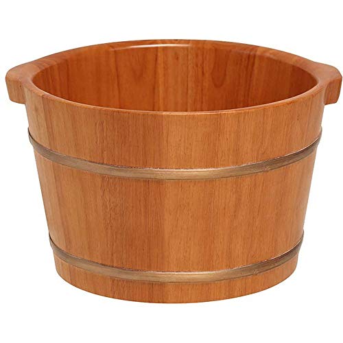Masajeador Spa de Pies de Madera Maciza Redondo para Hogar
