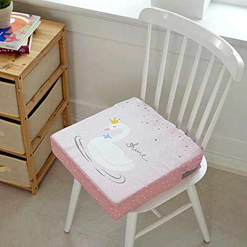 Chickwin Toddler Booster Seat for Dining Table Thick Increasing Washable Cushion with 2 Adjustable Straps Safety Buckle, Dismountable Portable Travel for Baby Child Kids (Blue Shark,35x35x7cm)