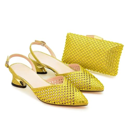 Bag and Shoes for Ladies Italian Shoes and Bags Matching Set Decorated with Rhinestone Wedding Shoes Bride Elegant Pumps3