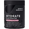 Sports Research Hydrate Electrolytes Powder - Sugar-Free & Naturally Flavored with Vitamins, Minerals, and Coconut Water - Supports Hydration - Raspberry Lemonade & Passion Fruit