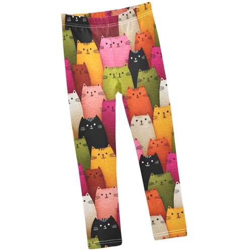 Casual Leggings for Girls Kids,Toddler's Stretch Yoga Pant,Tights Trousers for Dance Running Gymnastics 4-10T