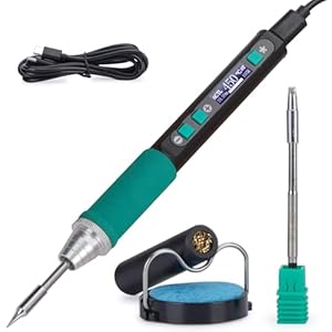 YIHUA 928D-IV Kit de Soldador EstaÃ±o con Puerto Type-C, Calentamiento RÃ¡pido con Cartucho C235, Temperatura Ajustable de 90~450Â°C, Protocolos PD/QC/Adaptativos, Pantalla LCD y Cubierta Multifuncional