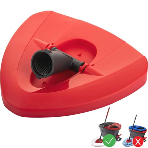 FiTspi Wymienna podstawa głowicy mopa, obracana o 360°, trójkątna osłona głowicy, plastikowa obudowa kompatybilna z Vileda EasyWring 1-Tank System, akcesoria do mopa