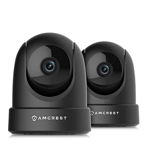 2-Pack Amcrest 4MP UltraHD Indoor WiFi Camera, Security IP Camera with Pan/Tilt, Two-Way Audio, Remote Viewing, Dual-Band 5ghz/2.4ghz, 4-Megapixel @~20FPS, Wide 120° FOV, 2PACK-IP4M-1051B (Black)