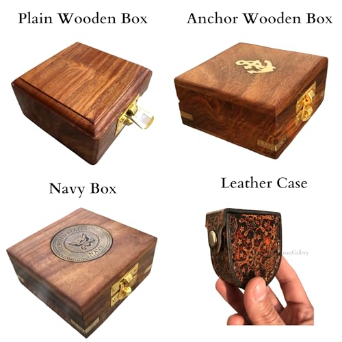 Brújula Navy personalizada de latón estilo antiguo miniatura 3