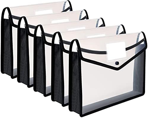 WHNOATOC Document Holder Envelop Folder,Pack 5 File Storage Bag with ...