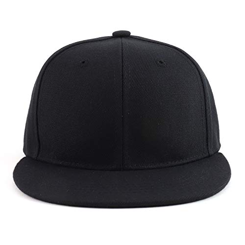Image of Trendy Apparel Shop Infant to Youth Plain Structured Flatbill Snapback Cap