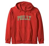 Vintage Philly Distressed Green Varsity Style Zip Hoodie