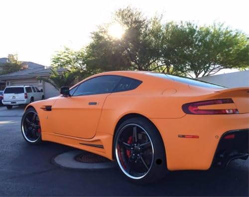 Image of CREON Vinyl Wrap for Car & Bike Self Adhesive Vinyl Wrap Sheet Sticker & Decal Roll Film Auto Car Vehical Air Release (2 feet x 10 feet, Orange Matte Wrap)