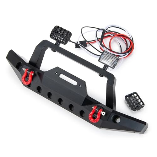 Luces para RC y parachoques metálico para rutas nocturnas de Crawler 1/10 TRX4 4