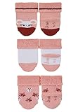 Sterntaler Baby-Mädchen Söckchen 3er Maus Socken, zartrosa, 16