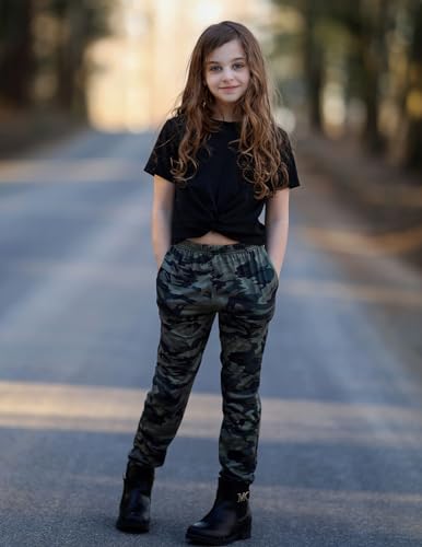 Image of Arshiner Girls Clothing Sets Tie Dye Twist Front Tops & Sweatpants Outfits Sportwear Sweatsuits Tracksuits 4-13 Year