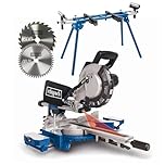 Scheppach HM216L 8” Sliding Mitre Saw + UMF1600 Universal Tool Stand | 216mm Blade | 2000W | 45° Bevel 340mm Cross Cut | Wood & DIY Workshop | 2 TCT Blades 24T/48T