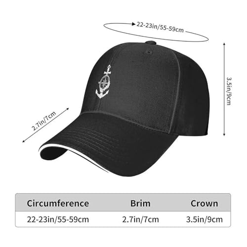 Casquette de baseball anchor compass homme snapback décontractée - 2