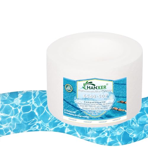 HANXER 6540-502 Hot Tub Filter Cartridge Replaces for Filbur FC-2812 Sundance Series 850 780 6540-502 PPS750 Darlly PP2002 Inner Pre Filter Disposable for Pool and Spa 1 Pack