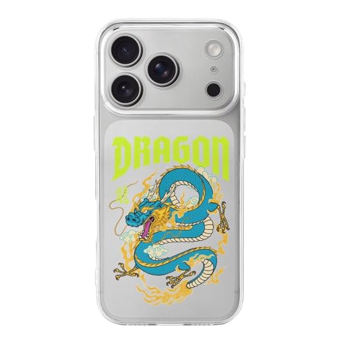 iPhone17Pro用ケース ドラゴン 龍 神龍 いPhone17Pro用ケース アイフォン17Pro用カバー スマホケース 透明 TPUバンパー 薄型 軽量 おしゃれ ワイヤレス充電対応