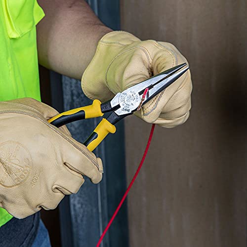 Channellock 8Wcb 8-Inch Wideazz Adjustable Wrench | 1.5-Inch Wide Jaw Opening & Klein Tools J203-8N Long Nose Side-Cutter Stripping Pliers, Induction Hardened And Heavier, 8-Inch #TOP6