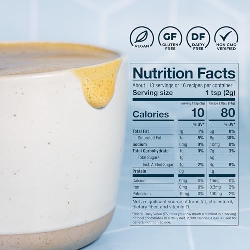Image of Laird Superfood Non-Dairy Coconut Powder Creamer - Sweet & Creamy + Adaptogens - Superfood Creamer with Functional Mushrooms - Non-GMO, Vegan, 16 oz. Bag, Pack of 1