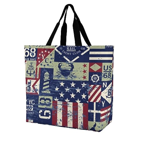 Sac à main shopping femme américain grand format cabas fourre-tout à bandoulière noir