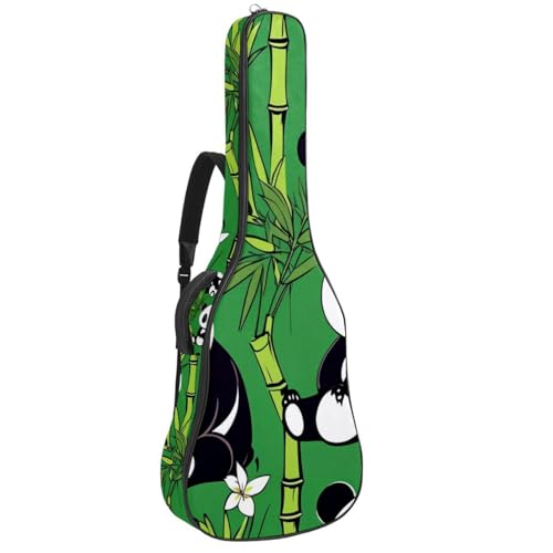Housse guitare acoustique 101,6 cm imperméable et sac de transport à motif panda vert