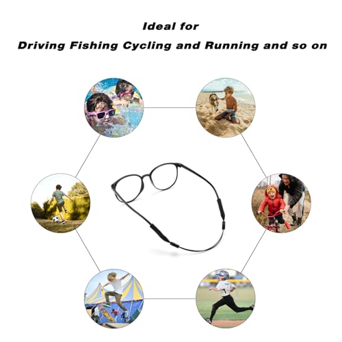 Image of 2 PCS Sunglasses Strap - Kids Eye Glasses Holder Strap for Boys Girls Adjustable Sports Neck Cord, Universal Fit for Running Fishing Cycling Beach