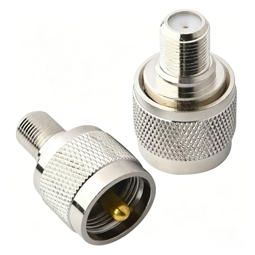 Conector coaxial F hembra a UHF macho PL-259 para antenas y equipos de radioaficionado 1