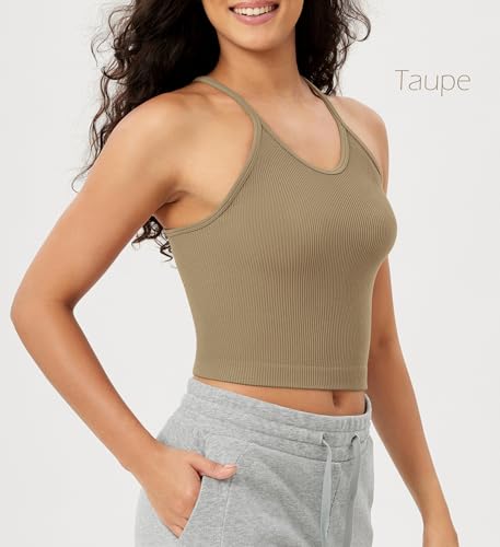 image for ODODOS Women's Crop 3-Pack Washed Super Soft Lightweight Rib-Knit Cami