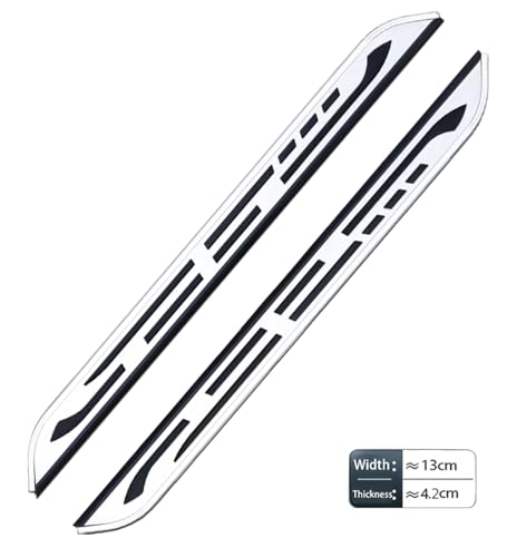 Estribos para Hyundai KONA en aluminio premium: kit de escalones laterales fijos plateados 2