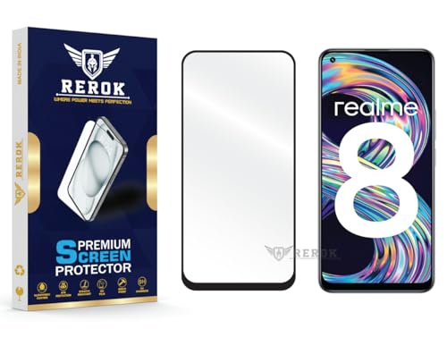 Image of Gorilla Tempered Glass Screen Protector Compatible with Realme 8 4G [Pack of 1] | Edge-to-Edge, Bubble-Free, Case Friendly, Easy Installation Kit