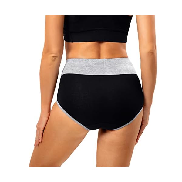 habibee Women's Underwear Cotton Panties for Women High Waisted Stretch Soft 5 Pack - Image 6