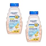 Sugar Free Antacid Orange Cream Flavor 180 Chewable Tablets Equate - Compare to Tums (2 Bottles of...