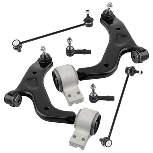 Image of Detroit Axle - AWD Front End Suspension Kit for 2008-2009 Ford Taurus Mercury Sable 2 Lower Control Arms with Ball Joints 2 Sway Bar Links 2 Outer Tie Rod Ends Replacement
