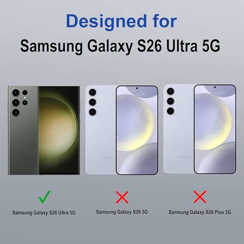 Image of amazon basics Back Case Cover for Samsung Galaxy S26 Ultra 5G | Magnetic Case with Built-in Metal Ring | Supports MagSafe Charger, Wallet & Car Mount | Shockproof Hybrid PC + TPU | Blue