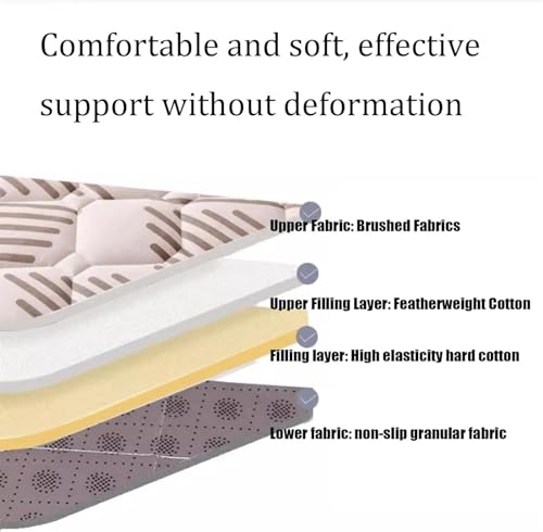 Japanische Klappmatratze, Futon-Bodenmatte Studentenwohnheim Komfort Tragbare weiche und atmungsaktive Tatami Futon Matte Gästematratze für Zuhause Camping (Farbe: A, Größe: 100 x 200 cm) – Bild 5