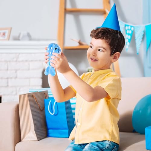 4 Pcs Whale Shark Coin Purse, Plush Coin Pouch with Zipper, Kawaii Shark Wallet, Fish Sea Animal Change Purse for Kids Girls Women Cosmetic Items Earphone Gifts, Blue, Gray4