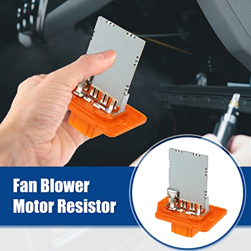 Image of ACROPIX Fan Blower Motor Resistor Heater Replacement Fit for Hyundai Elantra - Pack of 1 Orange Silver Tone