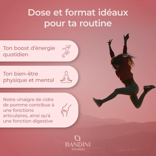 Bandini® Complexe Vinaigre De Cidre 1860mg Avec Mère - 180 Gélules Vegan - Enrichi en Probiotique Flore Intestinale, Gingembre, Piment de Cayenne, Curcuma - Apple Cider Vinegar Complex Diet - 2 mois – Image 3
