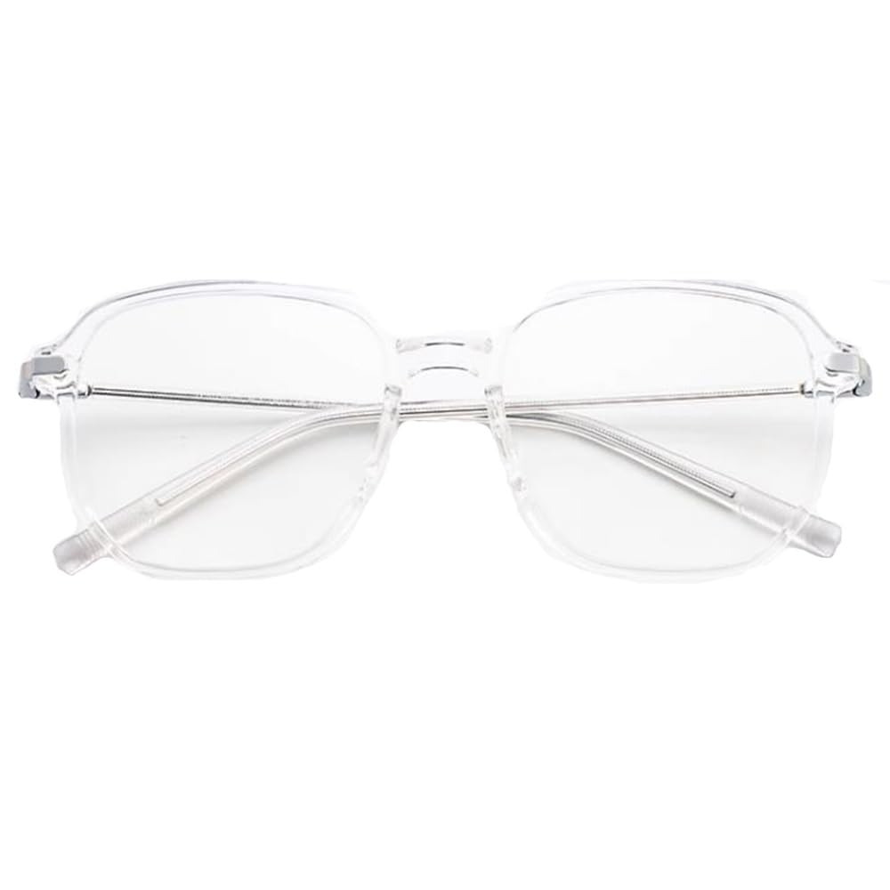 COKYIS 2.0 Gafas De Lectura Multifocales Progresivas Gafas Presbicia Grande Montura para Mujeres Anteojos De Lectura Cuadrado Estilo De Moda (Color : Clear, Size : 3.0)
