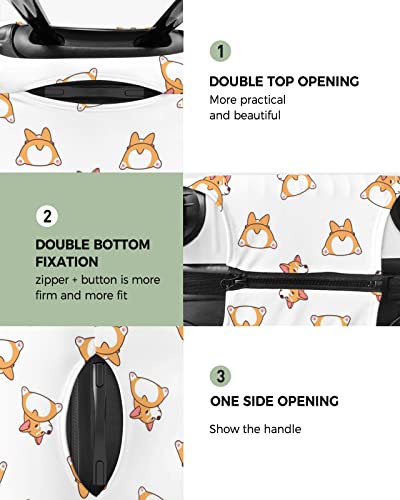 Travel Luggage Cover X-Large Suitcase Cover Fit for 29-32 Inch Luggage Luggage Protector Suitcase Cover Scratchproof Cute Cartoon Corgi Ass Luggage Cover Protector for Suitcase2