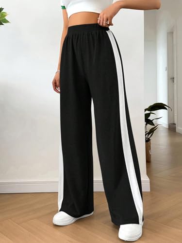 Image of dockstreet Loose fit Open Bottom Joggers /Loose fit, Trouser stylelowers /Cute Style, Relaxed Casual Lounge Pants for Women