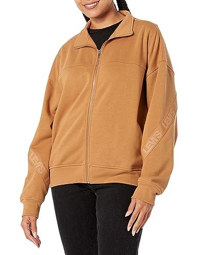 Levi's レディース グラフィック テープ フレックス ジップアップ, スポーツロゴテーピングシマリス。, Medium