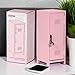 Svartur Mini Locker with Lock & Keys, Stickers, Metal Small Locker for Desktop, Girls Lockbox Desktop Storage Organizer, Money Safe and Cash Lock Box for Girls Safe, Pink