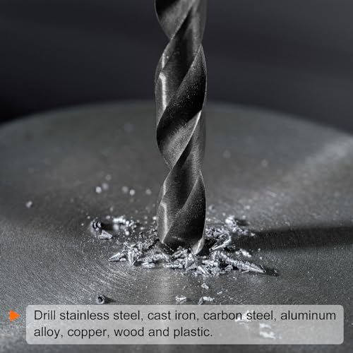 sourcing map 10pcs Jobber Drill Bits 5mm (3/16") Nitride Coated High Speed Steel (HSS) 4241 Twist Drill Bits for Stainless Steel Copper Aluminum Alloy Metal Wood Plastic, Black 5 sourcing map 10pcs Jobber Drill Bits 5mm (3/16") Nitride Coated High Speed Steel (HSS) 4241 Twist Drill Bits for Stainless Steel Copper Aluminum Alloy Metal Wood Plastic, Black - Image 5