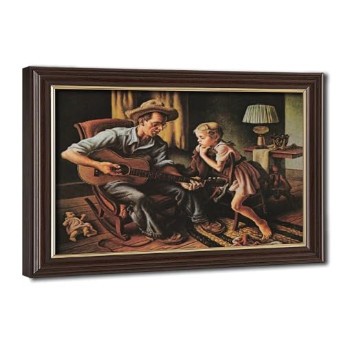 Poster The Music Lesson Thomas Hart Benton cadre toile murale